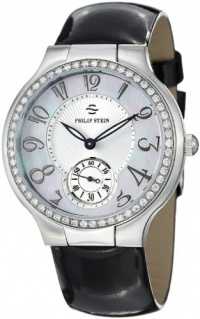 Philip Stein Signature Round Mother of Pearl Dial Diamond Watch 42D-FMOP-LB