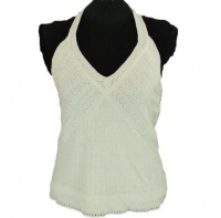 Lauren Ralph Lauren V Neck Halter White L Lauren Ralph Lauren V Neck Halter White L