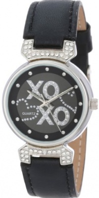 XOXO Women's XO3063 Black Leather Strap Watch XOXO Women's XO3063 Black Leather Strap Watch