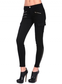 J Brand Womens The Brix Racer Zip Cargo - Black - 24 J Brand Womens The Brix Racer Zip Cargo - Black - 24