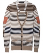 This striped cardigan by Sean John is a little bit collegiate and a whole lot of cool.