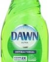 Dawn Ultra Antibacterial Hand Soap Dishwashing Liquid, Green, Apple Blossom Scent,  24 Ounce (Pack of 2)