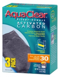Aquaclear Activated Carbon Insert, 30-Gallon Aquariums, 3-Pack Aquaclear Activated Carbon Insert, 30-Gallon Aquariums, 3-Pack