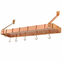 Old Dutch Cookware Rack with Grid, Satin Copper Old Dutch Cookware Rack with Grid, Satin Copper