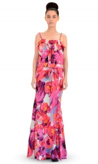 Nanette Lepore Women's Rain Or Shine Floral Maxi Dress White Multi 8 Nanette Lepore Women's Rain Or Shine Floral Maxi Dress White Multi 8