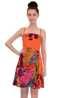 Nanette Lepore Women's Tropical Heat Floral Dress Orange Soda 8 Nanette Lepore Women's Tropical Heat Floral Dress Orange Soda 8