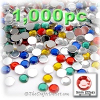 The Crafts Outlet 1000-Piece Round Rhinestones, 5mm, Multi Assortment The Crafts Outlet 1000-Piece Round Rhinestones, 5mm, Multi Assortment