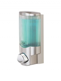 Better Living Products Signature Dispenser I One Chamber Dispenser with Ribbed Bottle, Satin Nickel Better Living Products Signature Dispenser I One Chamber Dispenser with Ribbed Bottle, Satin Nickel