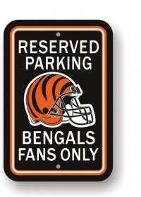 NFL Cincinnati Bengals Plastic Parking Sign NFL Cincinnati Bengals Plastic Parking Sign