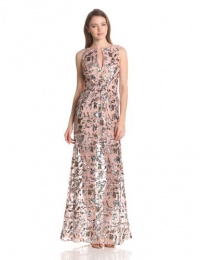 BCBGMAXAZRIA Women's Hana Sleeveless V-Neck Gown, Bare Pink, 6 BCBGMAXAZRIA Women's Hana Sleeveless V-Neck Gown, Bare Pink, 6
