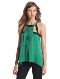 BCBGMAXAZRIA Women's Irene Color Blocked Top, Light Kelly Green Combo, Small BCBGMAXAZRIA Women's Irene Color Blocked Top, Light Kelly Green Combo, Small