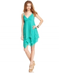 This Spense petite sleeveless handkerchief dress is the perfect choice for a fun summer night out! Pair it with sparkly jewelry and your favorite sandals for a complete ensemble. (Clearance) This Spense petite sleeveless handkerchief dress is the perfect choice for a fun summer night out! Pair it with sparkly jewelry and your favorite sandals for a complete ensemble. (Clearance)