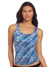 Speedo Women's Bias Dots Ultraback Endurance+ Tankini Top