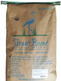 Great River Organic Milling, Organic Whole Wheat Flour, 25-Pound Package Great River Organic Milling, Organic Whole Wheat Flour, 25-Pound Package
