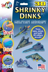 3D Military Aircraft Shrinky Dinks