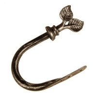 BCL Drapery Hardware 58LFHBS Leaf Curtain Rod Set BCL Drapery Hardware 58LFHBS Leaf Curtain Rod Set