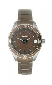 Fossil Women's ES3041 Stella Mini Brown Aluminum and Stainless Steel Watch