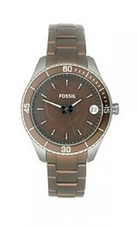 Fossil Women's ES3041 Stella Mini Brown Aluminum and Stainless Steel Watch
