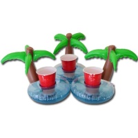 Go Pong Floating Palm Island Drink Holder (Pack of 3), Multi Color Go Pong Floating Palm Island Drink Holder (Pack of 3), Multi Color