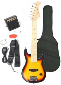 Barcelona Kid Series Electric Guitar with 5-Watt Amp, Gig Bag, Strap, Cable, Strings, Picks, and Wrench - Sunburst Barcelona Kid Series Electric Guitar with 5-Watt Amp, Gig Bag, Strap, Cable, Strings, Picks, and Wrench - Sunburst