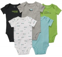 Carter's Baby Boys 5-pack Short Sleeve Bodysuit Set (Preemie-24M) Carter's Baby Boys 5-pack Short Sleeve Bodysuit Set (Preemie-24M)