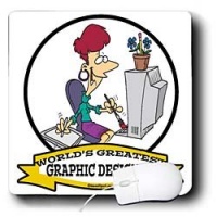 Dooni Designs Worlds Greatest Cartoons - Funny Worlds Greatest Graphic Designer Female Cartoon - Mouse Pads Dooni Designs Worlds Greatest Cartoons - Funny Worlds Greatest Graphic Designer Female Cartoon - Mouse Pads