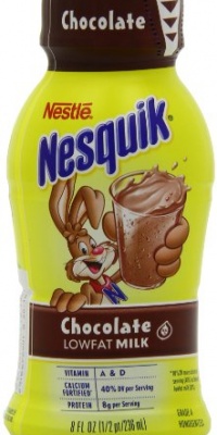 Nestle Nesquik Ready-To-Drink Flavored Milk, Low Fat Chocolate (1% Milkfat), 8-Ounce Bottles (Pack of 24) Nestle Nesquik Ready-To-Drink Flavored Milk, Low Fat Chocolate (1% Milkfat), 8-Ounce Bottles (Pack of 24)