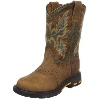 Ariat Workhog Pull-On Western Boot (Toddler/Little Kid/Big Kid),Aged Bark/Army Green,3 M US Infant Ariat Workhog Pull-On Western Boot (Toddler/Little Kid/Big Kid),Aged Bark/Army Green,3 M US Infant