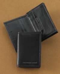 Slim down your accessories with the sleek, trim design of this go-everywhere leather wallet from Geoffrey Beene. Slim down your accessories with the sleek, trim design of this go-everywhere leather wallet from Geoffrey Beene.