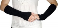 Soft and Warm Microfiber Chenille Fingerless Gloves (Black) Soft and Warm Microfiber Chenille Fingerless Gloves (Black)