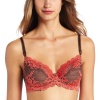 Wacoal Womens Embrace Lace Fashion Wire, Cocoa/Coral, 32DDD