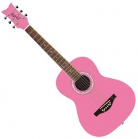 Daisy Rock Debutante Jr. Miss Acoustic Short Scale Bubblegum Pink Guitar Daisy Rock Debutante Jr. Miss Acoustic Short Scale Bubblegum Pink Guitar