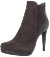 Calvin Klein Women's Britney Kidsuede Bootie, Dark Brown, 9 M US