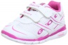 Geox Crunnergirl7 First Walker (Toddler),White/Fuchsia,19 EU(4 M US Toddler)