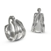 CleverEve Designer Series Native Inspired Exotic Bali Silver Earrings w/ Braids Pattern