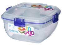 Sistema Klip It 37-Ounce Salad to Go Container, Clear Sistema Klip It 37-Ounce Salad to Go Container, Clear