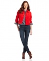 Jones New York Women's Petite Long Sleeve Button Front Jean Jacket