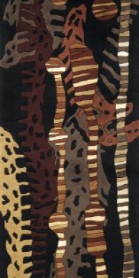 Area Rug 2x12 Runner Animal Inspirations Black Color - Momeni New Wave Rug from RugPal Area Rug 2x12 Runner Animal Inspirations Black Color - Momeni New Wave Rug from RugPal