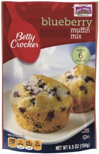 Betty Crocker Muffin Mix, Blueberry, 6.5-Ounce Pouches (Pack of 24) Betty Crocker Muffin Mix, Blueberry, 6.5-Ounce Pouches (Pack of 24)