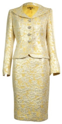 Womens Jacquard Business Suit Skirt & Jacket Set Womens Jacquard Business Suit Skirt & Jacket Set