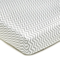 American Baby Company 100% Cotton Percale Fitted Crib Sheet, Zigzag Grey American Baby Company 100% Cotton Percale Fitted Crib Sheet, Zigzag Grey