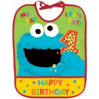 Sesame Street 1st - 1st Birthday Bib Party Accessory Sesame Street 1st - 1st Birthday Bib Party Accessory