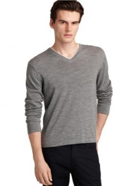 Michael Kors Mens Gray V-Neck Sweater Large L Euro 52 Michael Kors Mens Gray V-Neck Sweater Large L Euro 52