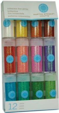 Martha Stewart Crafts Iridescent Glitter, 12-Pack