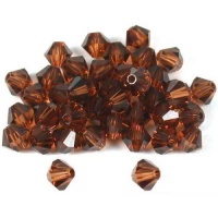 40 Smoke Topaz Bicone Swarovski Crystal Beads 5301 4mm 40 Smoke Topaz Bicone Swarovski Crystal Beads 5301 4mm