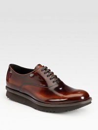 Spazzolato fume lace-up with platform sole.Leather upperLeather liningPadded insoleRubber soleMade in Italy Spazzolato fume lace-up with platform sole.Leather upperLeather liningPadded insoleRubber soleMade in Italy