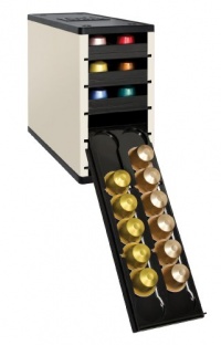 YouCopia CaféStack Nespresso Capsule Organizer, Gloss Cream YouCopia CaféStack Nespresso Capsule Organizer, Gloss Cream