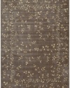 Nourison Zanibar Vines of Flowers Khaki 7.9-Feet by 10.10-Feet Polyacrylic Area Rug