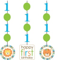 Creative Converting Sweet at One Boys Hanging Cutout Party Decorations, 3-Piece Per Package Creative Converting Sweet at One Boys Hanging Cutout Party Decorations, 3-Piece Per Package