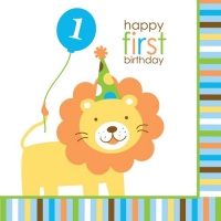 Creative Converting Sweet at One Boys Lunch Napkins, 16 Per Package Creative Converting Sweet at One Boys Lunch Napkins, 16 Per Package